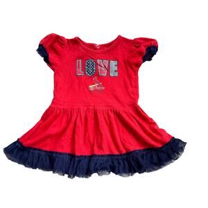Girls STL Cardinals Ruffle LOVE Dress Size 2T